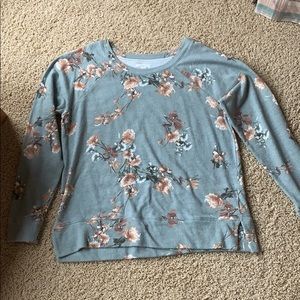 Maurices Gray/Blue Flower Sweater